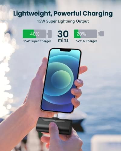 Ultra-Compact Pink 4800 m Ah Power Bank – Sleek Mini Battery Charger with 15 W Fast Charging for i Phone 14/13/12/11/8 & i Pad Air/Mini/Pro – Stylish Portable Charger for Travel & Everyday Use – Enhanced Compatibility for Air Pods Pro I/II