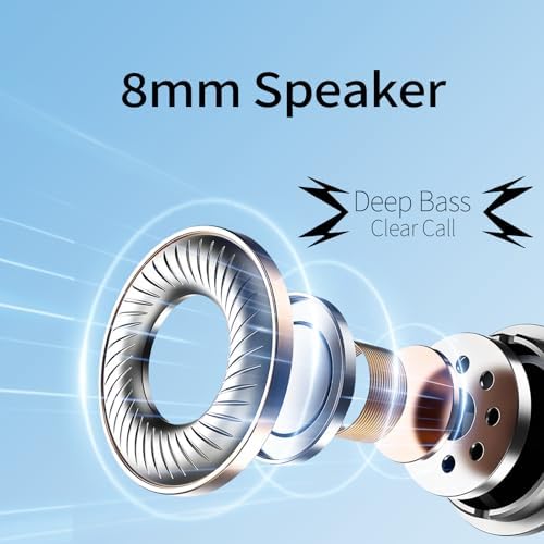 Ultra-Lightweight Bluetooth 5.3 Wireless Earbuds – Deep Bass In-Ear Headphones for Clear Calls and Immersive Sound, 60-Hour Battery Life, Perfect for Gaming, Workouts, and Study – Stylish Purple Design for Active Lifestyles