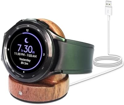 Elevate Your Charging Experience with the Premium Walnut Samsung Galaxy Watch Magnetic Dock – High-Speed Wireless Charger for Galaxy Watch Series 6/5/4/3/2/Active 2/1/S3 – Sleek Smartwatch Accessory for Modern Workspaces and Homes. Enjoy Effortless Charging with Stylish Design and Enhanced Durability, Perfect for Home, Office, or Travel Use. Say Goodbye to Tangled Wires and Hello to Instant Power with This Elegant Docking Station, Crafted for Maximum Compatibility and Aesthetic Appeal. Ideal for Tech-Savvy Individuals Seeking Functionality and Sophistication in Their Charging Solutions.