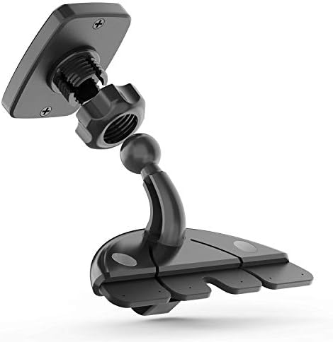 Wix Gear Universal CD Slot Magnetic Car Mount Holder for Smartphones & Mini Tablets – Quick Swift-Snap Installation with 360-Degree Rotation for Safe, Hands-Free Access While Driving