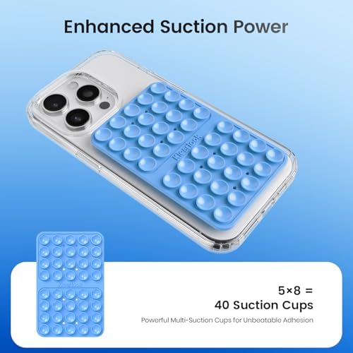 Klearlook 4-Pack Silicone Suction Cup Phone Mount – Creative Hands-Free Phone Grip for Stunning Selfies & Videos in Clear, Light Pink, Hot Pink, and Lavender – Innovative Double-Sided Suction Technology for Wide Compatibility – Premium Durable Design for Effortless Content Creation and Easy Maintenance