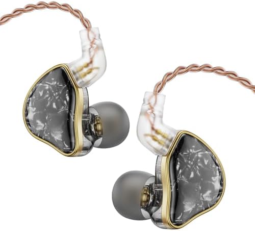 DB2 Hybrid IEM Earphones – Premium Audiophile Wired Earbuds with Mic & Music Control for Gamers and Musicians – Stylish Blue Design with Detachable 2-Pin Cable and 3.5 mm Jack for Ultimate Versatility and Superior Sound Quality