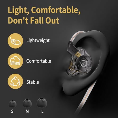 Unlock Superior Sound with CCZ MC02 Hi-Fi In-Ear Gaming Earbuds – Precision 10 mm Dynamic Drivers for Crystal-Clear Audio, Innovative Patented IEMS Tips for Unmatched Comfort, Zero-Latency Wired Connectivity for Seamless Gameplay, Sleek Dark Black Design Perfect for Gamers and Students, Enhanced Compatibility with PCs and Laptops, Ultra-Lightweight and Portable for Effortless Listening Anywhere, Ideal for Immersive Gaming and Focused Learning Sessions.