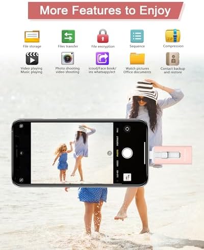 256 GB High-Speed USB Flash Drive for Phones & Tablets – Ultimate Photo & Video Storage Solution with Enhanced Compatibility & Plug-and-Play Convenience (Sleek Black Design)