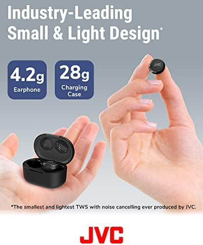 Elevate Your Audio Experience with JVC HAA30 TB True Wireless Earbuds – Featuring Next-Gen Bluetooth 5.2, Elite Active Noise Cancellation, and 21-Hour Extended Battery Life for Uninterrupted Listening – Perfect for Gaming with Ultra-Low Latency Mode and Designed for All-Day Comfort and Versatility