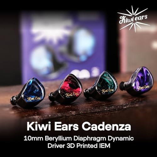 Linsoul Kiwi Ears Cadenza IEMs – Premium 10 mm Beryllium Dynamic Driver Earbuds with 3 D Printed Comfort, Detachable 0.78 2 Pin Cable, and Striking Green Design – Exceptional Sound Precision for Audiophiles and Musicians Seeking Unparalleled Listening Experiences