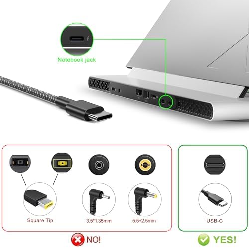 High-Performance 65 W USB-C AC Power Adapter for Dell Laptops – Universal Compatibility with Latitude, XPS, Chromebook & Inspiron Models – Durable Braided Cable for Enhanced Portability and Reliability – Ideal for Home and Office Use Upgrade your charging experience with this advanced 65 W USB-C AC power adapter, designed specifically for a wide range of Dell laptops including Latitude, XPS, Chromebook, and Inspiron series. Featuring a universally compatible design, this power adapter delivers optimal performance with multiple output options (5 V-3 A, 9 V-3 A, 15 V-3 A, 20 V-2.25 A, or 20 V-3.25 A) to ensure your device charges efficiently. The robust braided cable enhances durability, making it perfect for both everyday use and travel. Say goodbye to carrying your adapter back and forth; keep one at home and another at the office for seamless productivity. With a commitment to quality, we offer a replacement for any defective product from the date of purchase. Elevate your charging solution today with this essential laptop accessory!