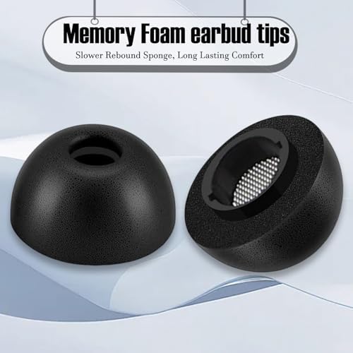 Upgrade Your Samsung Galaxy Buds 3 Pro Experience with Premium Memory Foam Earbud Tips – 4 Pairs of Comfort-Enhanced Eartips for Superior Noise Isolation and Ultimate Audio Clarity – Custom Fit for All Ear Sizes – Essential Galaxy Buds Accessories
