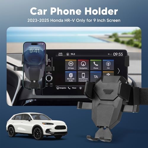 Advanced Adjustable Phone Mount for 2023-2025 Honda HR-V – Ergonomic Mobile Cradle for 9-Inch Navigation Screens, Elevate Safety and Convenience While Driving