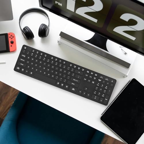 Experience Ultimate Comfort with the BFRIENDit Ultra-Quiet Wireless Keyboard – Sleek 2.4 GHz Connection for Mac & Windows, Slim Chocolate Key Design for Effortless Typing and Enhanced Productivity, Perfect for Home, Office, and Smart TV Use – Effortless Connectivity Meets Stylish Functionality