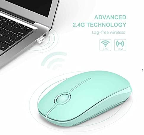 Sleek Vssoplor Wireless Mouse – Ultra-Slim Silent Optical Companion for Laptops & PCs | 2.4 GHz Nano Receiver, Perfect for Quiet Workspaces & Travel | Enhanced Compatibility for Windows, Mac & Linux