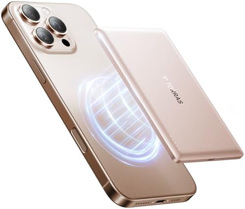 Ultra-Slim TORRAS 10,000 m Ah Power Bank with Built-in USB-C Cable – Lightweight Portable Charger for i Phone 16/15 & Samsung S24 Ultra, 22.5 W Fast Charging, Durable Design for Travel and Outdoor Use – Glacier Grey, Enhanced Safety & Dual Device Charging