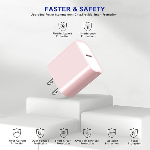 Ultimate 3-Pack USB-C Fast Charger for i Phone 16/15 – 20 W Power Delivery Quick Charge Adapter for i Pad Pro, Air Pods & More – Compact, Reliable & Safe Charging Solution for Home, Office, and Travel