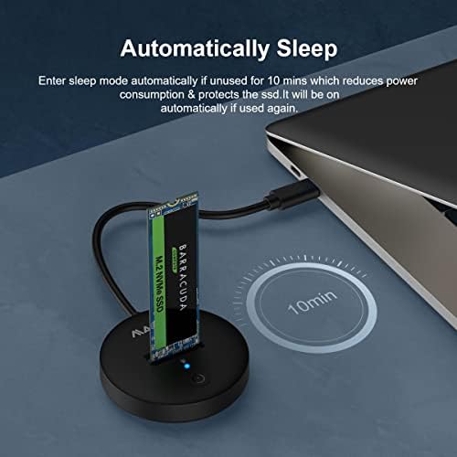MAIWO High-Speed M.2 NVMe SSD Docking Station – USB-C Adapter for 4 TB PCIe SSDs, 10 Gbps Data Transfer with UASP Trim, Tool-Free Design for Easy Access, Compact Plug and Play Enclosure for Seamless Storage Solutions