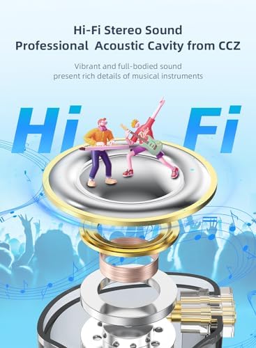 KZ ZSN PRO X Dual Driver Earbuds – Hi-Fi Stereo Headphones with Balanced Armature & Dynamic Driver, Ergonomic Comfort for Optimal Listening, Detachable Cable & Built-In Microphone, Perfect for Audiophiles & Everyday Use – Golden Finish