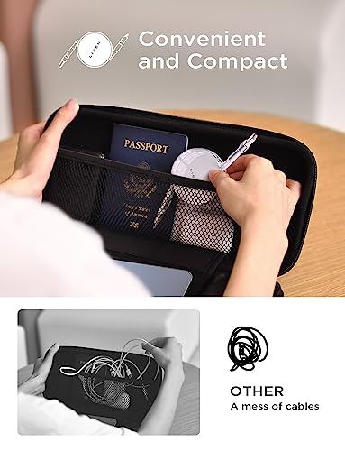 LISEN 5-in-1 Retractable Fast Charging Cable – 60 W Multi-Device Charger for i Phone, i Pad & Samsung with USB-C/A Ports – Compact and Portable Charging Solution for On-the-Go Power Needs