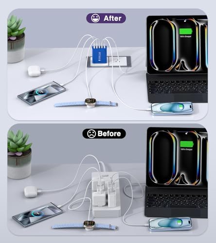 Efficient 50 W Dual USB-C Wall Charger Duo – Rapid Multi-Device Power Adapter for i Phone 16/15/14/13/12, i Pads, and Android Smartphones – Compact Fast Charging Solution for On-the-Go Professionals