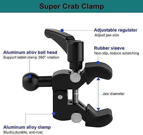 Universal Adjustable Phone Holder for Golf Carts and Microphone Stands – 360° Rotating Aluminum Alloy Mount for 3.5 to 7.5 Inch Smartphones – Perfect Golfing Accessory for Navigation and Entertainment on the Course