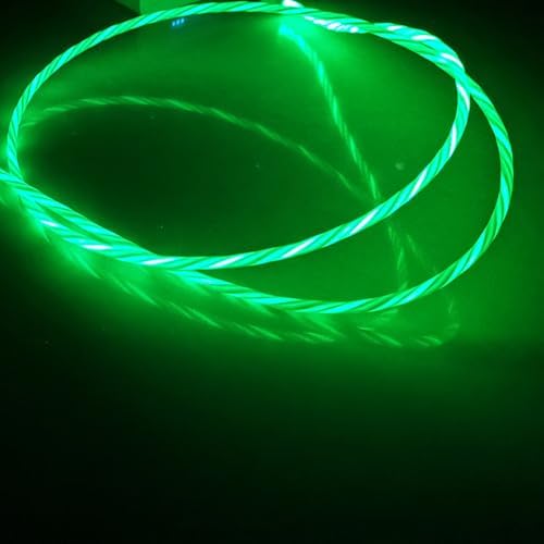 IHAO 60 W USB Type C to Type C Fast Charging Cable with LED Current Indicator – High-Speed Data Transfer for Android & i OS Devices – 39 Inch Universal Charger in Vibrant Green – Durable, Efficient Power Delivery for Modern Tech