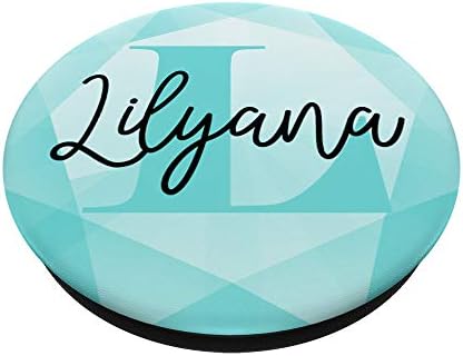 Lilyana Aqua Teal Diamond Pop Socket: Stylish Collapsible Phone Grip for Secure Handling and Effortless Hands-Free Viewing – Premium Teal Accessory with Swappable Poptop for Ultimate Convenience and Compatibility with All Smartphones
