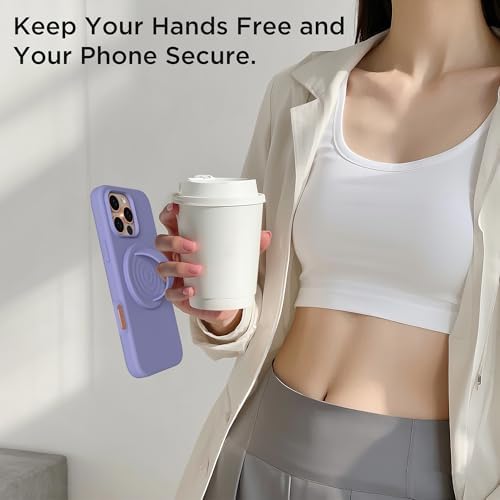 Revolutionary Magnetic Phone Ring Grip Holder – Ergonomic Silicone Finger Loop for i Phone Pro Max/Plus, 12/13/14/15/16 Series – Compatible with Mag Safe – Oat Color Enhances Aesthetics and Comfort – 360-Degree Rotation for Effortless Use – Secure Your Device with Style and Stability – Essential Smartphone Accessory for Unmatched Usability and Convenience