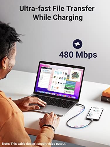 UGREEN 100 W USB C Fast Charging Cable – 10 FT High-Speed Durable Charger for i Phone 16, Mac Book Pro, and Samsung Galaxy S24/S23/S22 Ultra – Enhanced Compatibility for Efficient Power Delivery and Data Transfer