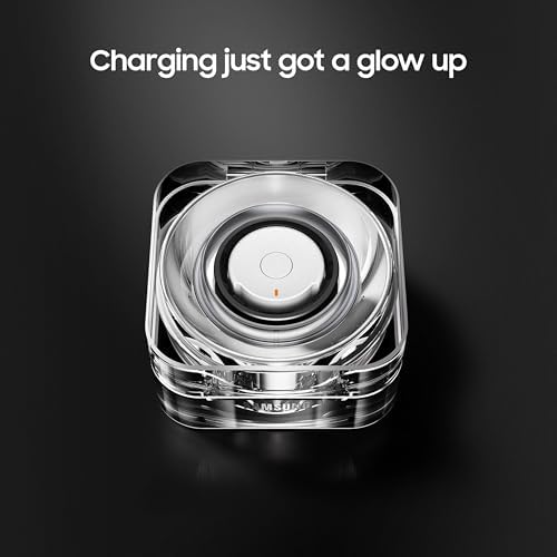 Samsung Galaxy Ring Portable Charging Cradle – Crystal-Clear Protective Case with 3 A Rapid Charging Cable, Ideal for Fitness Ring Users, Size 5 – Optimal Compatibility & On-the-Go Power Solution