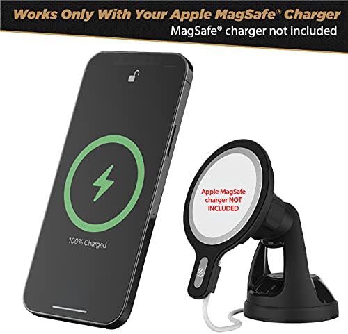 Scosche MSQP Magnetic Wireless Charger – Ultra-Fast Mag Safe Charging Pad for i Phone 12, 13, 14, Air Pods, and More | Sleek Black Design for Effortless Power | Compact and Versatile Wireless Charging Solution for Home and Travel