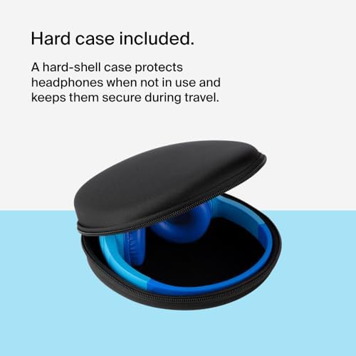 Belkin Sound Form Mini Kids Wireless Bluetooth Headphones – Safe 85 d B Volume Control, 30-Hour Playtime, Built-In Microphone – Lightweight On-Ear Style for i Phone, i Pad, Fire Tablet & More – Ideal for Learning, Entertainment & Safe Listening