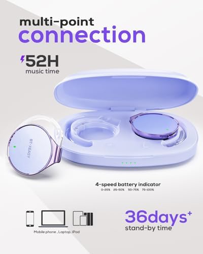 Revolutionary Open-Ear Bluetooth 5.4 Sports Earbuds – 52 Hours of Extended Playtime, Sweatproof Durability, Dual Device Connectivity, and Rapid USB-C Charging for Optimal Athletic Performance – Stay Alert and Energized on Every Run!