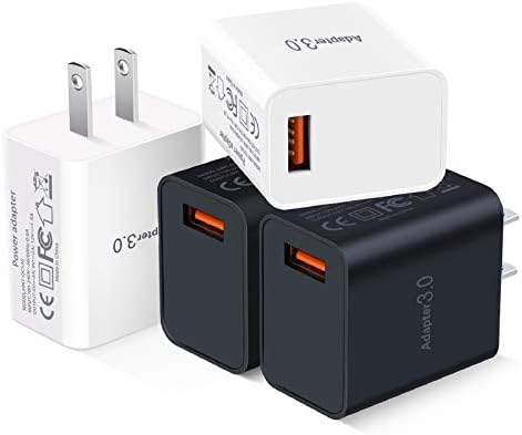 Ultra-Fast Charging 3.0 Wall Adapter – 18 W USB Power Block for Quick Device Recharge | 4-Pack Compatible with i Phone 16/15/14 Pro Max, Galaxy S23/S22, A03 s – Compact and Travel-Friendly Design for Enhanced Efficiency and Versatility