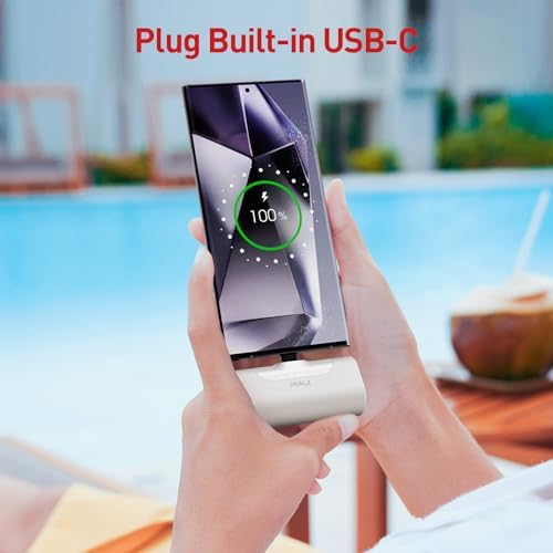 i WALK Compact 4500 m Ah USB-C Power Bank – Ultra-Lightweight Portable Charger for i Phone 16/15, Samsung Galaxy S25/S24/S23, and More – Fast Charging, Versatile Compatibility, Stylish Purple Design for On-the-Go Power Solutions