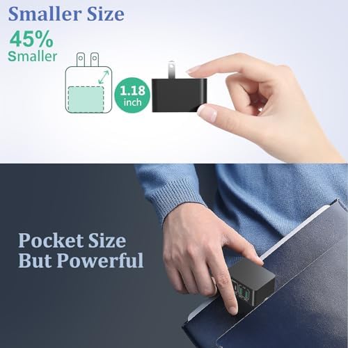 Costyle 40 W Dual USB-C & USB-A Charger Block 2-Pack – Ultra-Fast Compact Wall Adapter for i Phone 15/14/13/12/11 Pro, i Pad, Air Pods & Samsung Devices – Versatile QC+PD 3.0 Technology for Rapid Multi-Device Charging and Space-Saving Portability