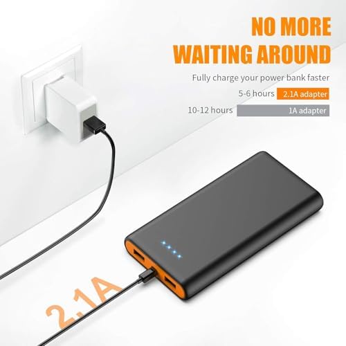 Maximize Your Power On-the-Go: 26800 m Ah Ultra-High Capacity Portable Charger with Dual USB Outputs for High-Speed Charging – Universal Compatibility with i Phone 16/15/14/13/12, Galaxy, Android & More – Lightweight & Safe External Battery Pack for Travel & Daily Use