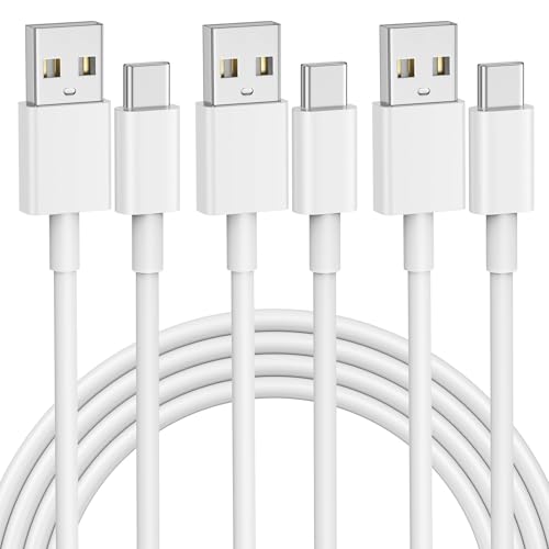 Car Carplay Cable for iPhone 16/16e/15 Pro Max/Plus Cable, 3Pack USB A to USB C for CarPlay USBC Cord, iPad Pro/Air, Galaxy, Pixel, Android Accessories Charging Wire Type-C Car Charger Cord 3FT Black – Enhanced Compatibility and Speed