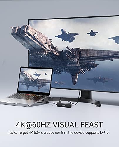 Elevate Your Connectivity: Dockteck 7-in-1 USB C Hub with 4 K 60 Hz HDMI, Lightning-Fast Ethernet, and Advanced Power Delivery – Perfect for Mac Book Air/Pro M1 2020, i Pad Pro 2021, and i Pad mini 6 for Seamless Multitasking and Superior Performance