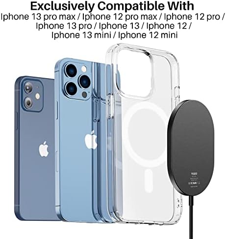 TOZO 2025 Enhanced Magnetic Wireless Charger – Fast Charging Pad for i Phone 16/15 Series, Aviation Aluminum Construction, Compact Design for Effortless Charging, Compatible with i Phone 14 and More, Sleek Black Finish for Modern Aesthetics – Ultimate Durability and Efficiency