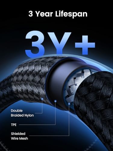 UGREEN USB C to USB C 3.2 Gen 2 Cable – 10 Gbps High-Speed Data Transfer & 4 K Video Support – 240 W Rapid Charging for i Phone 16/15, Samsung Galaxy S24/S23, Mac Book Pro, i Pad Pro, Dell XPS – 3.3 FT Versatile Connection for Enhanced Performance and Reliability