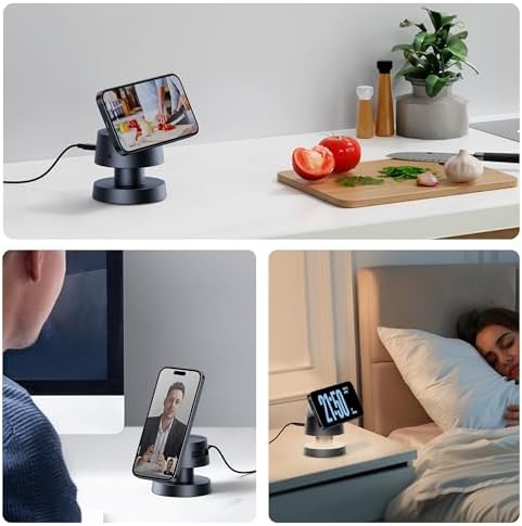 Magnetic 4-in-1 Wireless Charging Dock with 15 W Fast Charge and Adjustable Night Light for i Phone 16/15/14/13 Pro Max, Apple Watch, and Air Pods – Elegant Sand Gold Design for a Clutter-Free Charging Experience and Versatile Nighttime Use – Perfect Holiday Gift Option!
