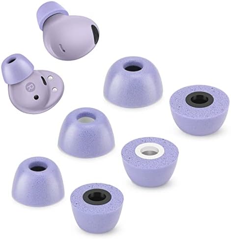 Transform Your Audio Experience with Premium Memory Foam Ear Tips for Samsung Galaxy Buds 2 Pro – Ultimate Comfort, Secure Anti-Slip Design, Noise Isolation, and Convenient Charging Case Compatibility – 3 Pairs (S/M/L, Black) – Elevate Sound Quality and Enjoy Uninterrupted Listening