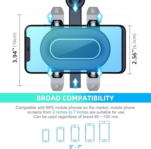 Universal 360° Rotatable Car Phone Holder – Adjustable Rearview Mirror Mount for All Smartphones – Secure, Retractable Design for Enhanced Accessibility and Safety While Driving – Ideal for Navigation and Hands-Free Calls – Durable Construction for Long-lasting Use