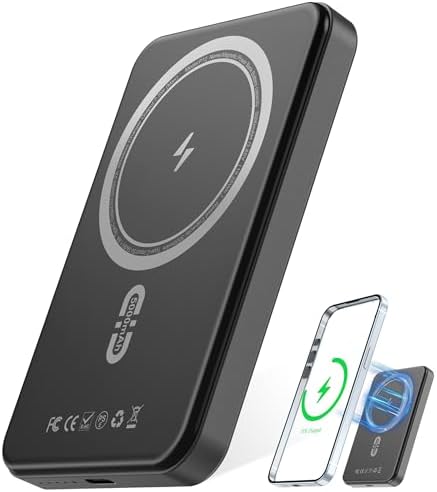 Ultra-Slim Magnetic Power Bank 5000 m Ah – Fast Charging Portable Charger for i Phone 12 to 16, Lightweight Mag Safe Battery Pack with Type-C Cable for Effortless Power on the Go Ultra-Slim Magnetic Power Bank 5000 m Ah – Fast Charging Portable Charger for i Phone 12 to 16, Lightweight Mag Safe Battery Pack with Type-C Cable for Effortless Power on the Go