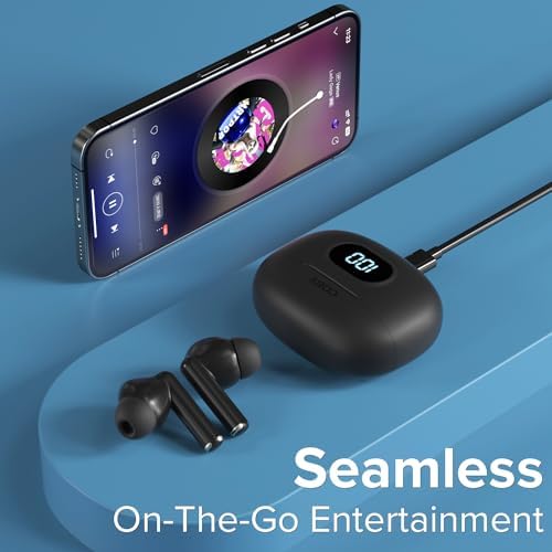 Coby True Wireless Earbuds with Smart Battery Indicator Case | Ultra-Light Bluetooth Earbuds Featuring Built-in Mic and Sweat-Proof Gel Tips | Perfect for Active Lifestyles with Up to 10-Hour Playtime (White) – Seamless Device Compatibility and Effortless Connectivity