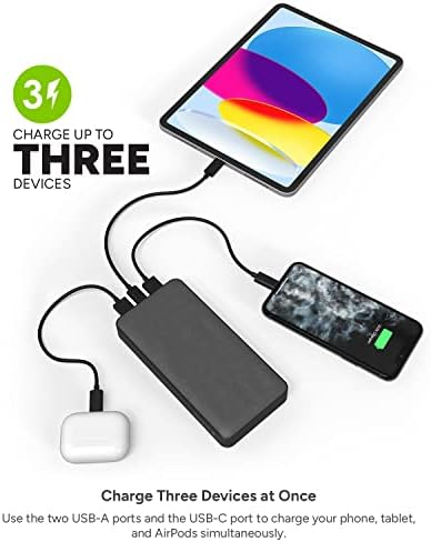 Mophie Powerstation Mini 5,000 m Ah Portable Power Bank – Ultra-Fast 20 W USB-C PD Charger for Rapid Device Recharging, Compact Pocket-Sized Design with LED Battery Indicator, Includes USB-C Cable for Instant Connectivity, Essential Travel Accessory for On-the-Go Smartphone Power