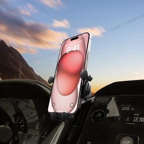 KUNGKIC Premium Rotating Smartphone Mount for 2023-2025 Subaru Crosstrek | Universal Car Cradle for 3.5-5.5 Inch Devices | Stylish Aluminum Design for Enhanced Interior | Hands-Free Navigation and Calls Made Easy | Quick Installation with Superior Grip Stability