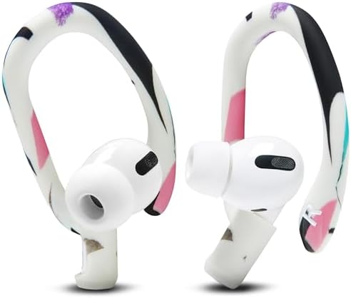 Patented WC Hook Z – Upgraded Over-Ear Hooks for Air Pods Pro 1, 2 & Air Pods 1, 2, 3 | Secure Fit Earbud Accessories with Unique Left & Right Design | Two Size Pairs Included | Winter White | Premium Quality by Wicked Cushions for Maximum Comfort and Stability