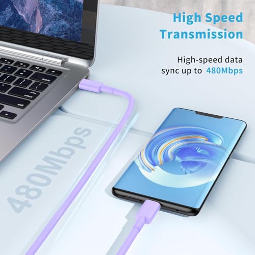 High-Speed 2-Pack USB C to USB C Charging Cable – 6 Foot Long, 60 W (3 A) Fast Charger for i Phone 16/15/Pro/Plus/Pro Max, i Pad Pro 12.9/11, i Pad Mini 6, i Pad Air 4/5 & Samsung Galaxy S23/22 – Durable, Tangle-Free, Versatile Design for Optimal Performance and Enhanced Compatibility