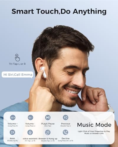 Revolutionary Bluetooth 5.4 Wireless Earbuds – Immersive Surround Sound with 48-Hour Playtime, IPX7 Waterproof for Ultimate Sports Performance, Tap-Control for Effortless Use, LED Display Charging Case – Perfectly Compatible with i Phone & Android Devices