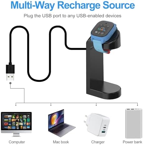 Gizmo Watch Charging Stand with 5 ft Fast Charging Cable – Premium Non-Slip Dock for Gizmo Watch Edition & 3 – Enhanced Durability, Sleek Design, and Optimal Charging Efficiency