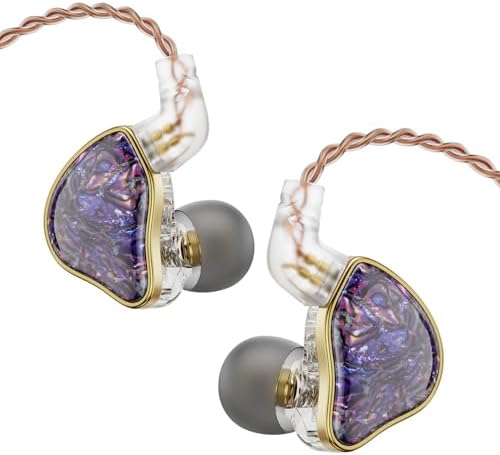 DB2 IEM Hybrid Earphones – Premium 1 BA & 1 DD In-Ear Monitors for Ultimate Sound Experience, Perfect for Gamers, Audiophiles, and Musicians – Stylish Purple Finish with Detachable 2-Pin Cable & 3.5 mm Connection for Enhanced Comfort and Performance